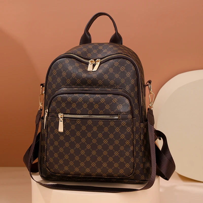 Vintage Geometric Backpack for Women