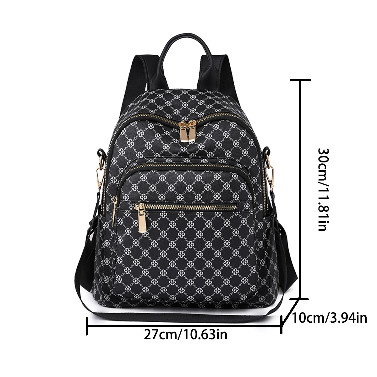 Vintage Geometric Backpack for Women
