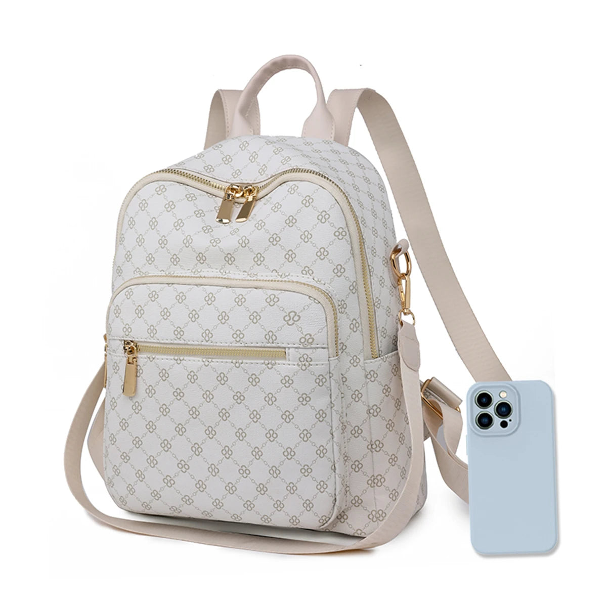 Vintage Geometric Backpack for Women