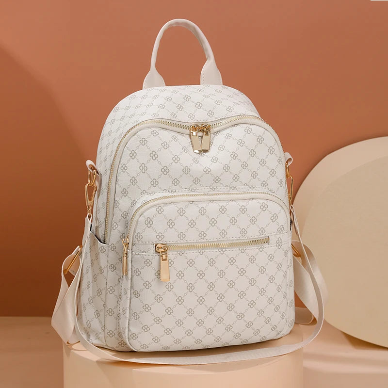 Vintage Geometric Backpack for Women