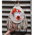 Fashion 3D Cartoon Embroidery Women's Backpack